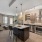 kitchen with island open to living room
