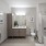 shower/tub combo in bright bathroom